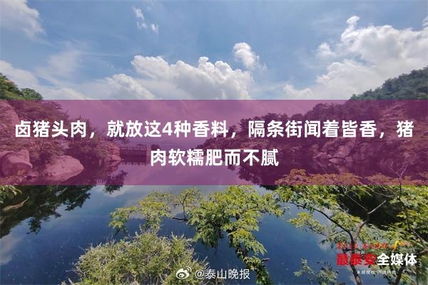卤猪头肉，就放这4种香料，隔条街闻着皆香，猪肉软糯肥而不腻